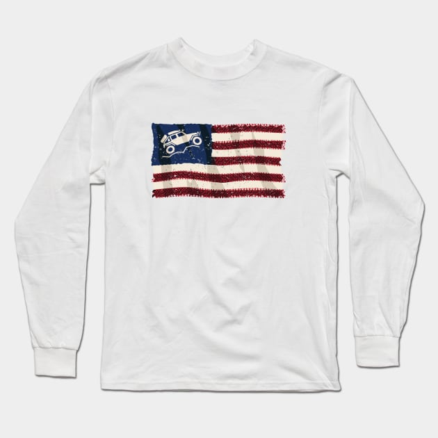 American Off Road 4x4 Overland Flag Long Sleeve T-Shirt by hobrath